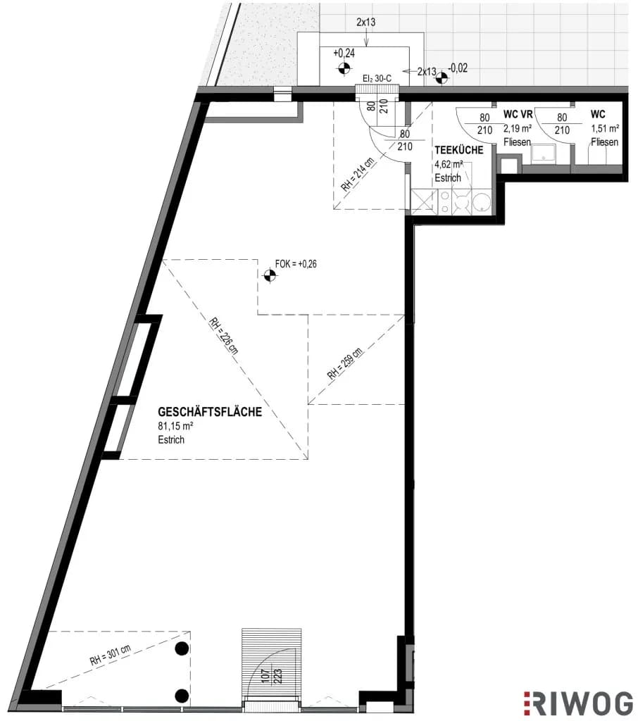 1-Zimmer-Gewerbeimmobilie mieten in Wien – 89 m², € 2.263 – Bild 13 von 13