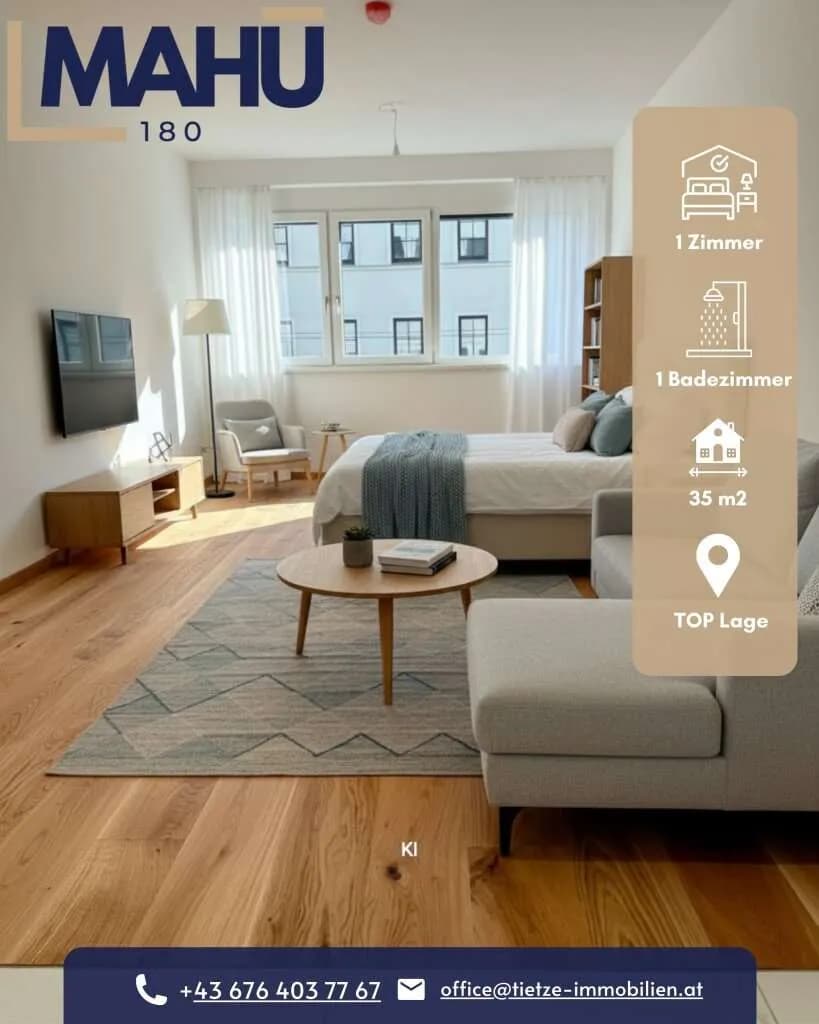 1-Zimmer-Wohnung kaufen in Wien – 34,94 m², € 262.050