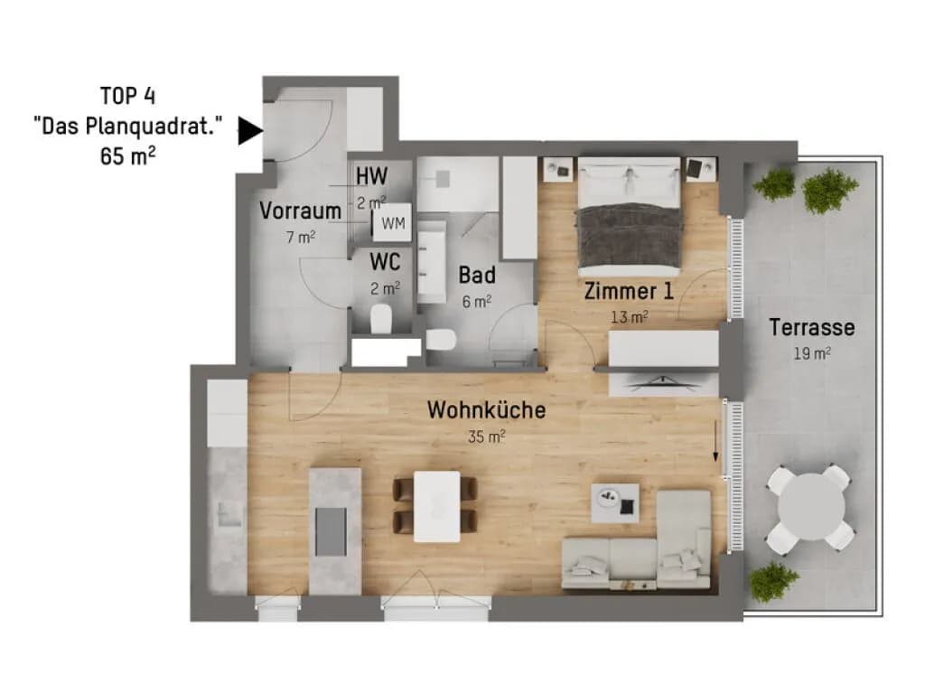 2-Zimmer-Wohnung mieten in Wien – 65,04 m², € 1.590 – Bild 12 von 12