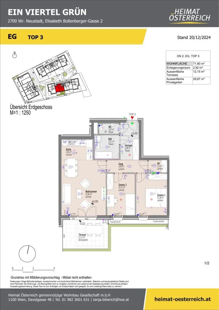 3-Zimmer-Wohnung kaufen in Wiener Neustadt – 71,48 m², € 259.564 – Bild 17 von 29