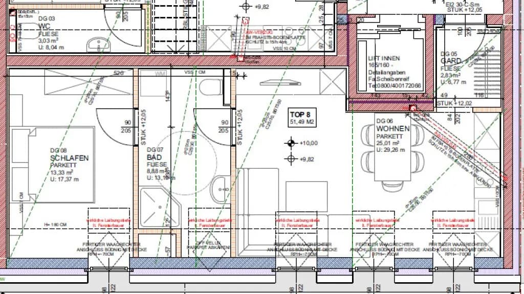2-Zimmer-Wohnung mieten in Linz – 51 m², € 822 – Bild 9 von 9