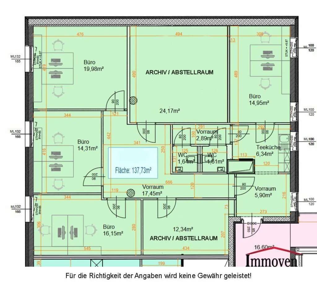 4-Zimmer-Gewerbeimmobilie mieten in Graz – 138 m², € 1.501 – Bild 10 von 10