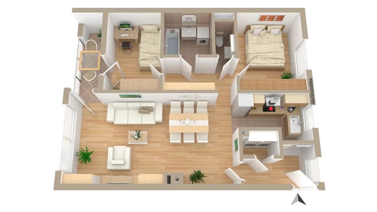 3-Zimmer-Wohnung mieten in Baden – 71 m², € 1.250