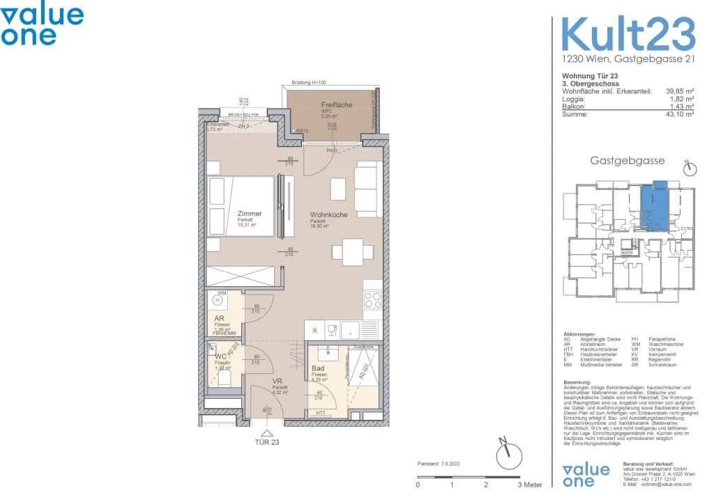 2-Zimmer-Wohnung kaufen in Wien – 39,85 m², € 242.250 – Bild 23 von 23