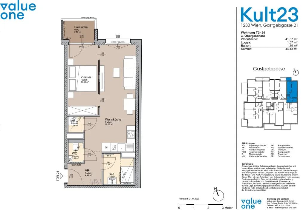 2-Zimmer-Wohnung kaufen in Wien – 41,69 m², € 246.500 – Bild 25 von 25