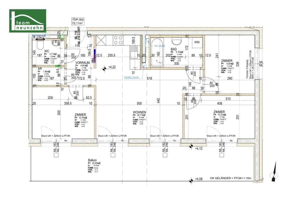 4-Zimmer-Wohnung mieten in Graz – 72,09 m², € 1.198 – Bild 18 von 18