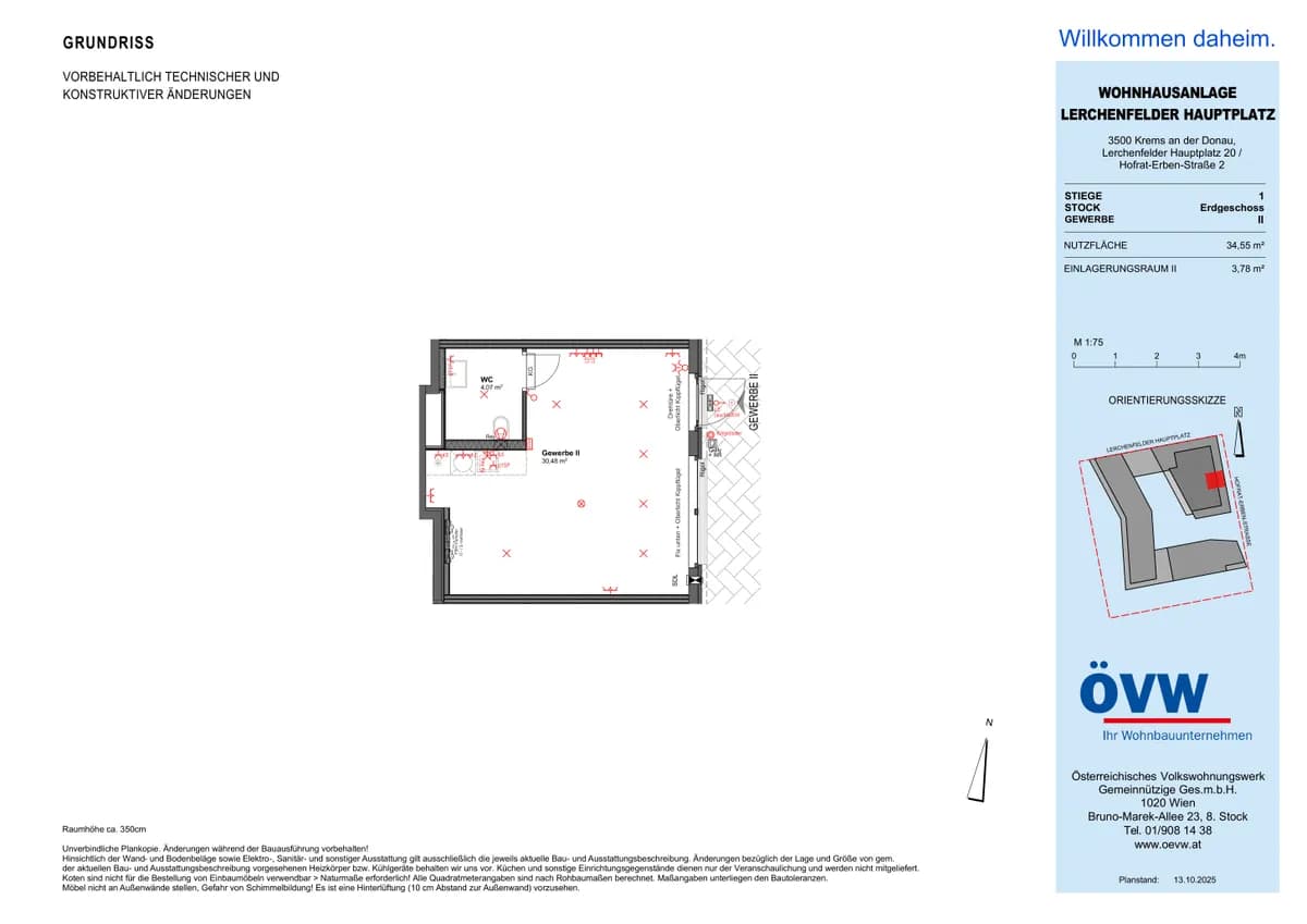 1-Zimmer-Gewerbeimmobilie mieten in Krems an der Donau – 38 m² – Bild 2 von 3