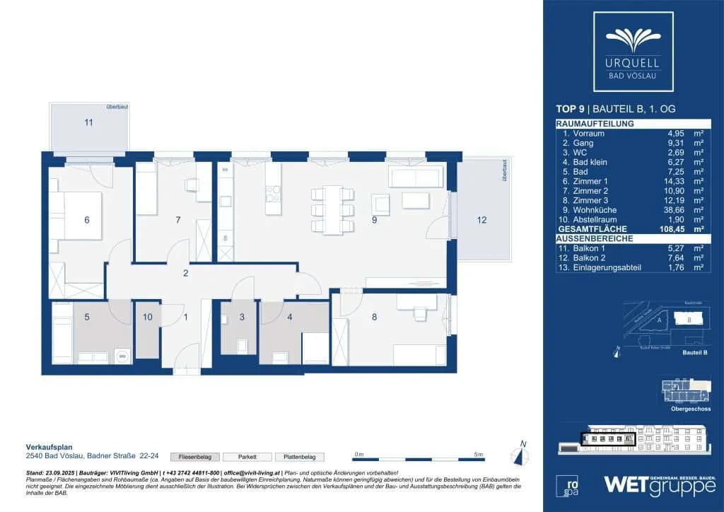 4-Zimmer-Wohnung kaufen in Baden – 108,45 m², € 589.000 – Bild 5 von 5