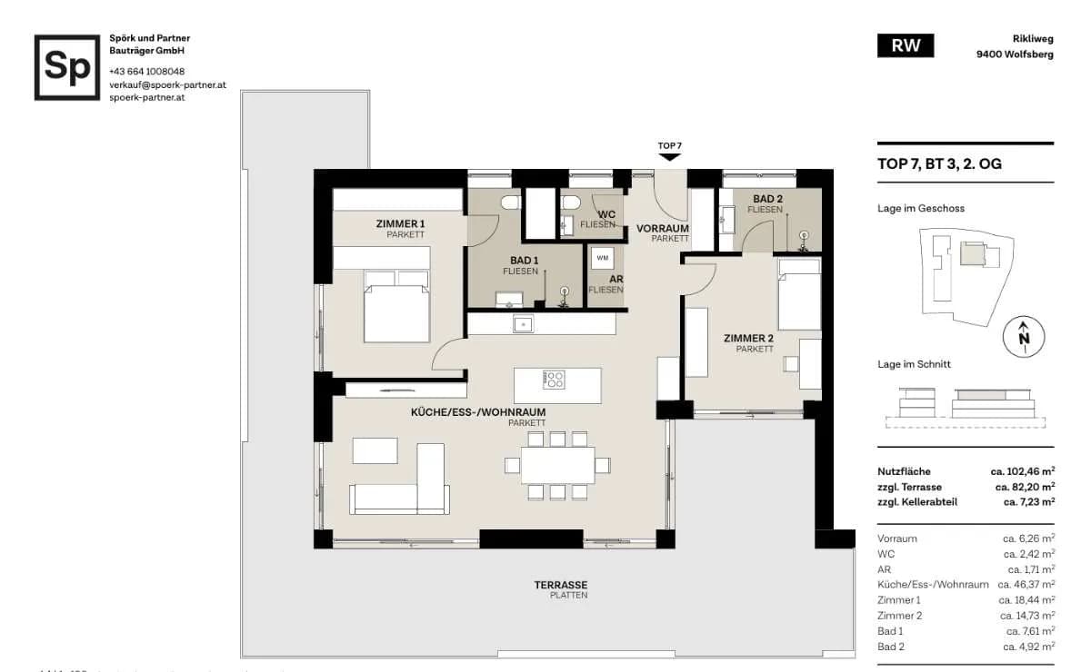3-Zimmer-Wohnung kaufen in Wolfsberg – 102 m², € 584.000 – Bild 11 von 11
