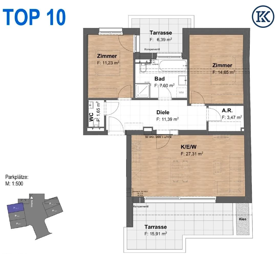 3-Zimmer-Wohnung kaufen in Wien – 78,06 m², € 589.000 – Bild 57 von 64