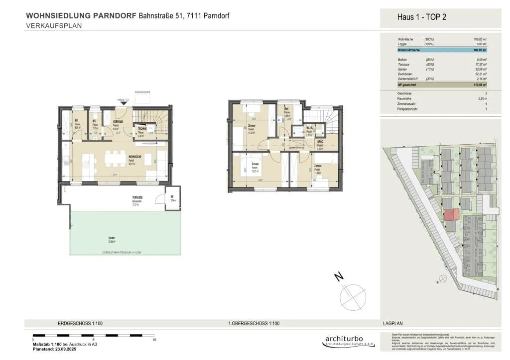 4-Zimmer-Immobilie kaufen in Neusiedl am See – 100,03 m², € 436.843 – Bild 3 von 3