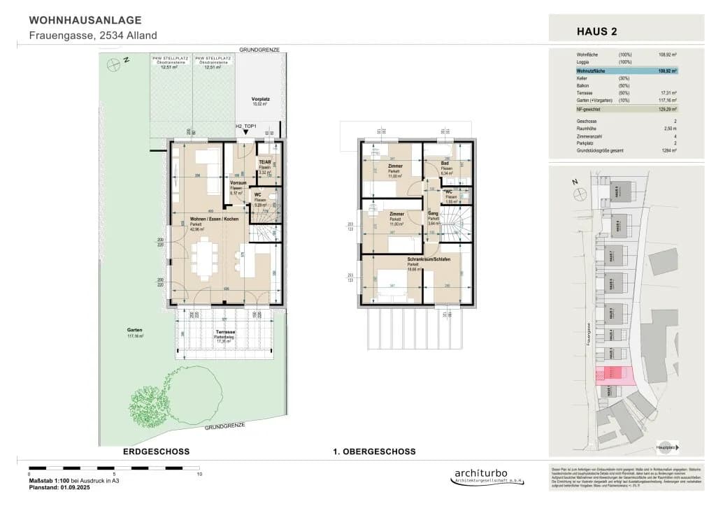 4-Zimmer-Haus kaufen in Baden – 108,92 m², € 489.000 – Bild 3 von 4