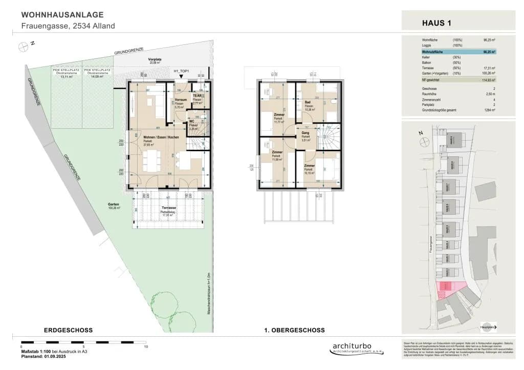 4-Zimmer-Haus kaufen in Baden – 96,25 m², € 439.000 – Bild 3 von 4