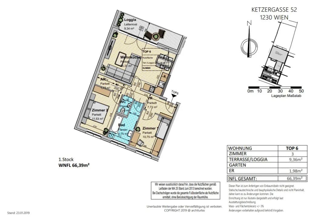 3-Zimmer-Wohnung kaufen in Wien – 75,73 m², € 329.000 – Bild 18 von 19