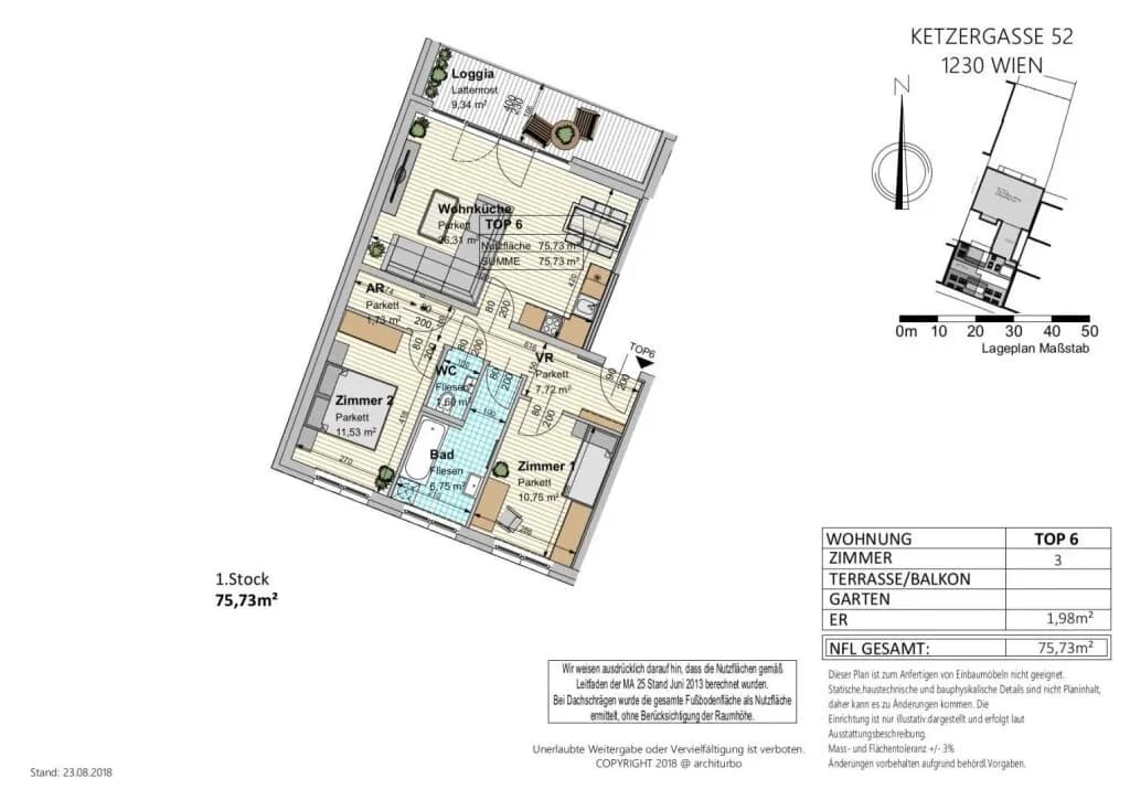 3-Zimmer-Wohnung kaufen in Wien – 75,73 m², € 329.000 – Bild 19 von 19