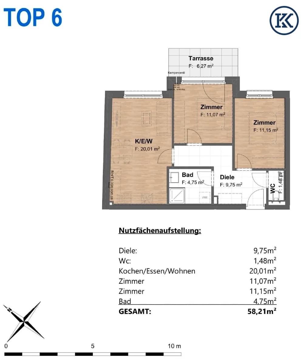 3-Zimmer-Wohnung kaufen in Wien – 58,25 m², € 349.900 – Bild 26 von 55