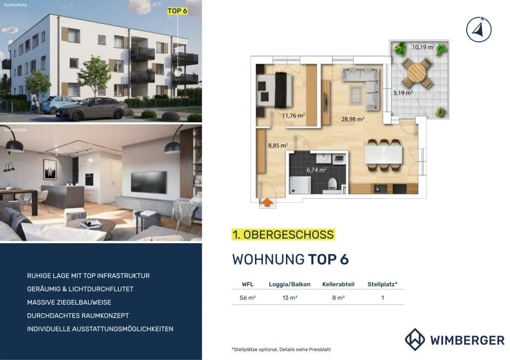2-Zimmer-Wohnung kaufen in Linz Land – 56 m², € 239.400 – Bild 10 von 14