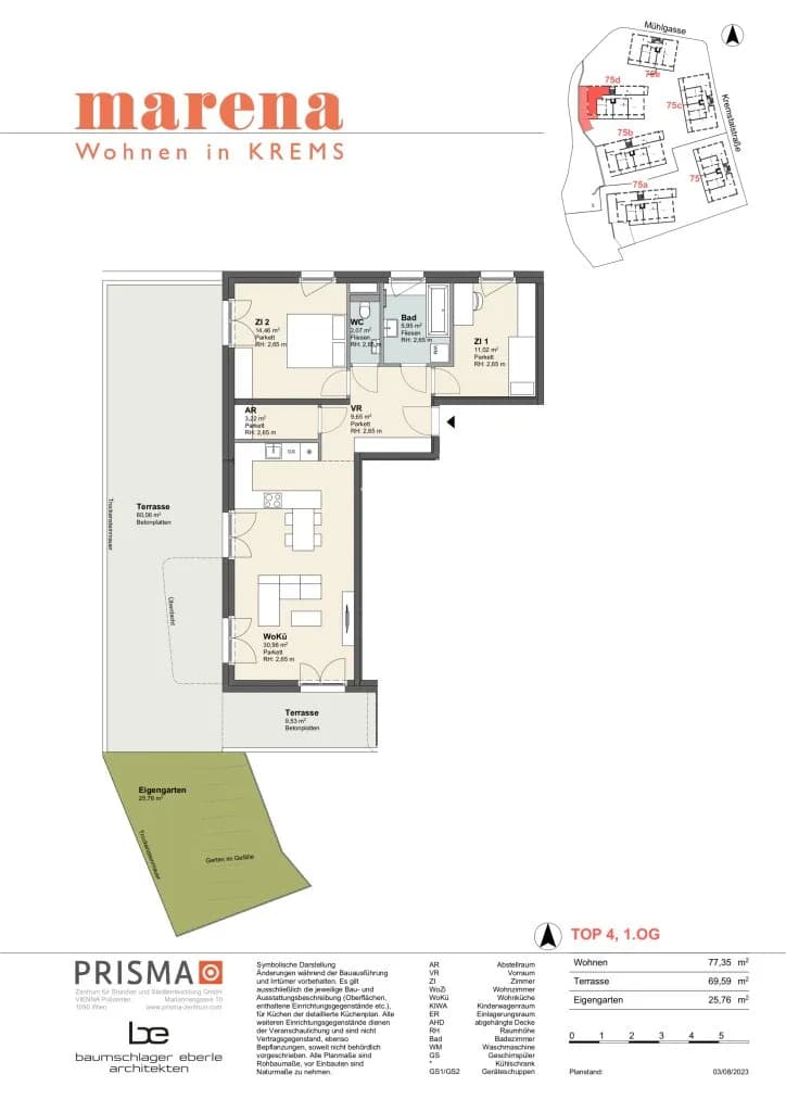 3-Zimmer-Wohnung kaufen in Krems an der Donau – 77,35 m², € 498.700 – Bild 24 von 24