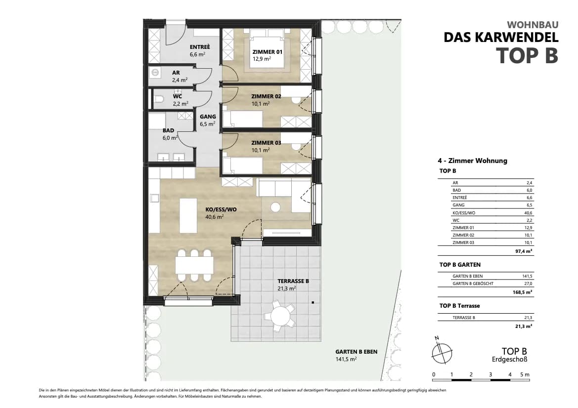 4-Zimmer-Wohnung kaufen in Innsbruck-Land – 97 m², € 529.180 – Bild 4 von 5