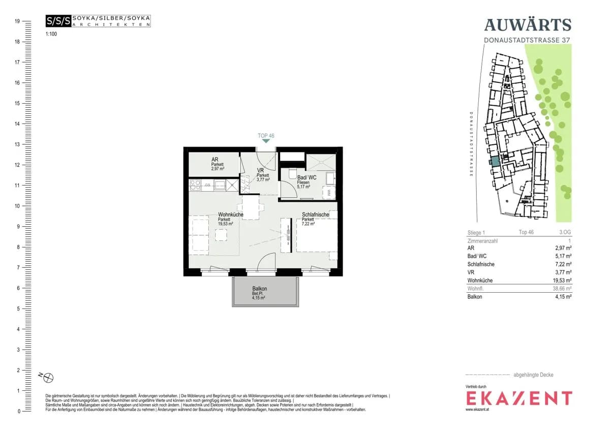1-Zimmer-Wohnung mieten in Wien – 38,54 m², € 1.010 – Bild 8 von 8