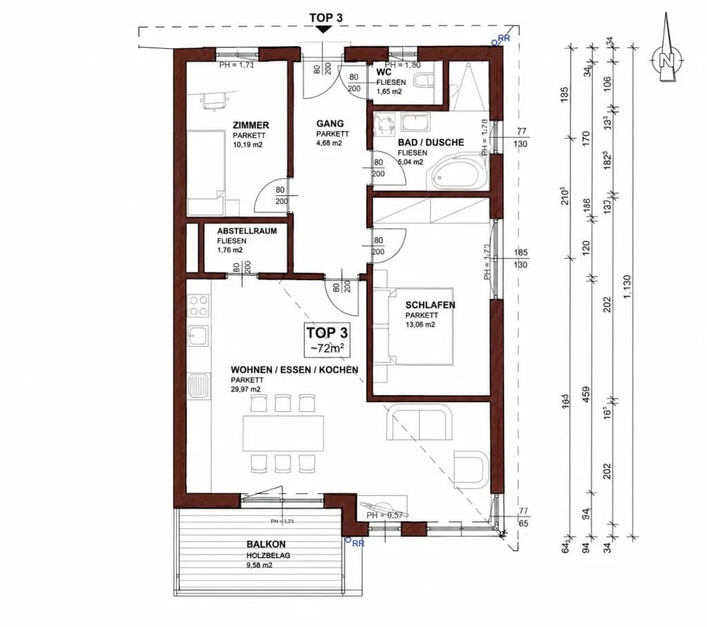 3-Zimmer-Wohnung kaufen in Salzburg-Umgebung – 72 m², € 390.000 – Bild 11 von 11