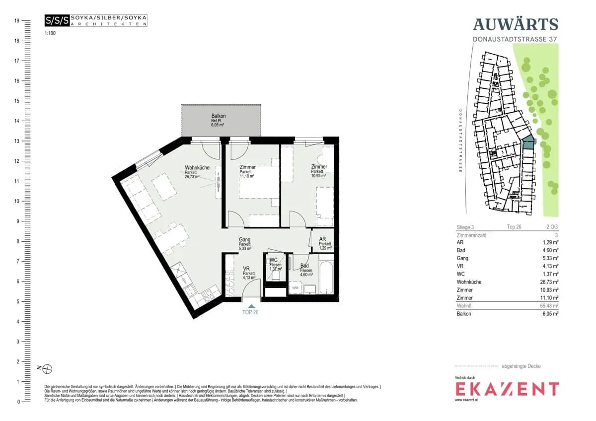 3-Zimmer-Wohnung mieten in Wien – 65,48 m², € 1.680 – Bild 8 von 8