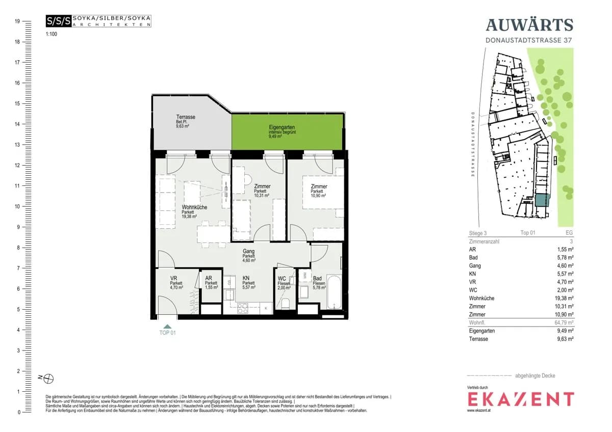3-Zimmer-Wohnung mieten in Wien – 64,79 m², € 1.680 – Bild 8 von 8