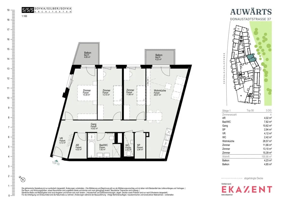 4-Zimmer-Wohnung mieten in Wien – 100,66 m², € 2.575 – Bild 8 von 8