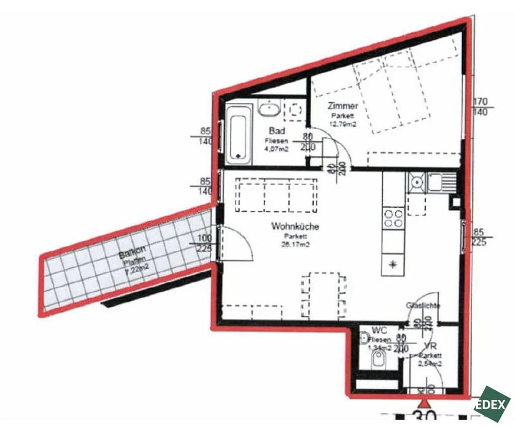 2-Zimmer-Wohnung mieten in Wien – 47 m², € 889 – Bild 13 von 13