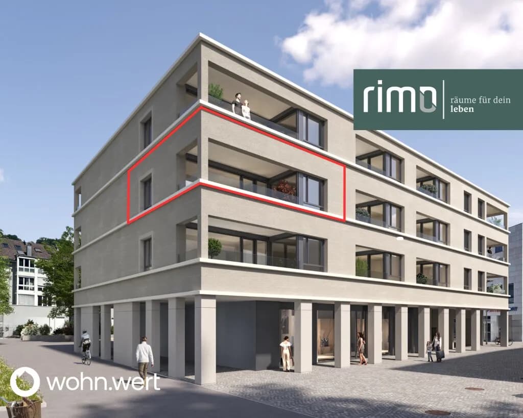 2-Zimmer-Wohnung mieten in Feldkirch – 53,5 m², € 1.192