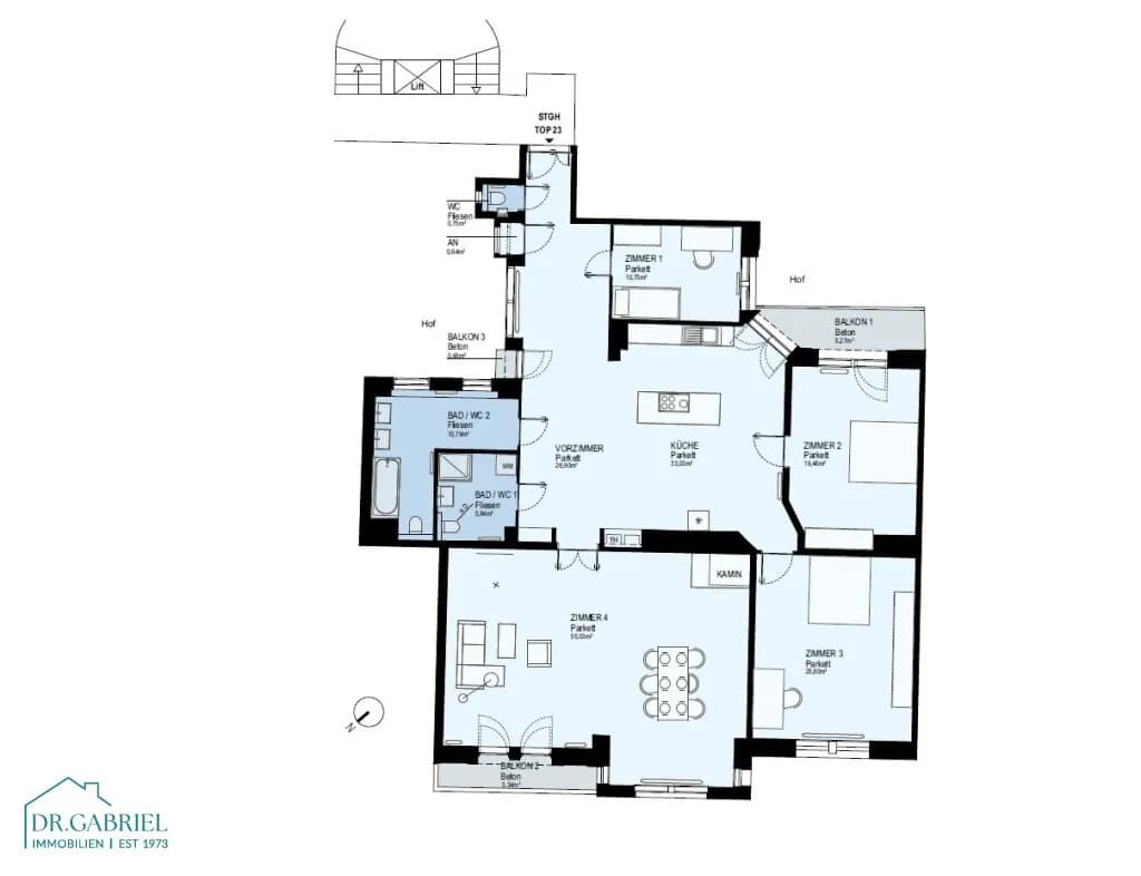 5-Zimmer-Wohnung mieten in Wien – 188,99 m², € 4.586 – Bild 23 von 23