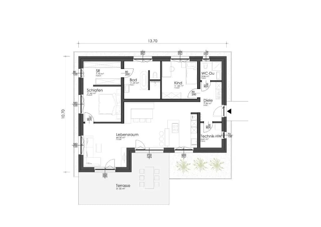 Haus kaufen in Wels – 102 m², € 311.800 – Bild 3 von 7