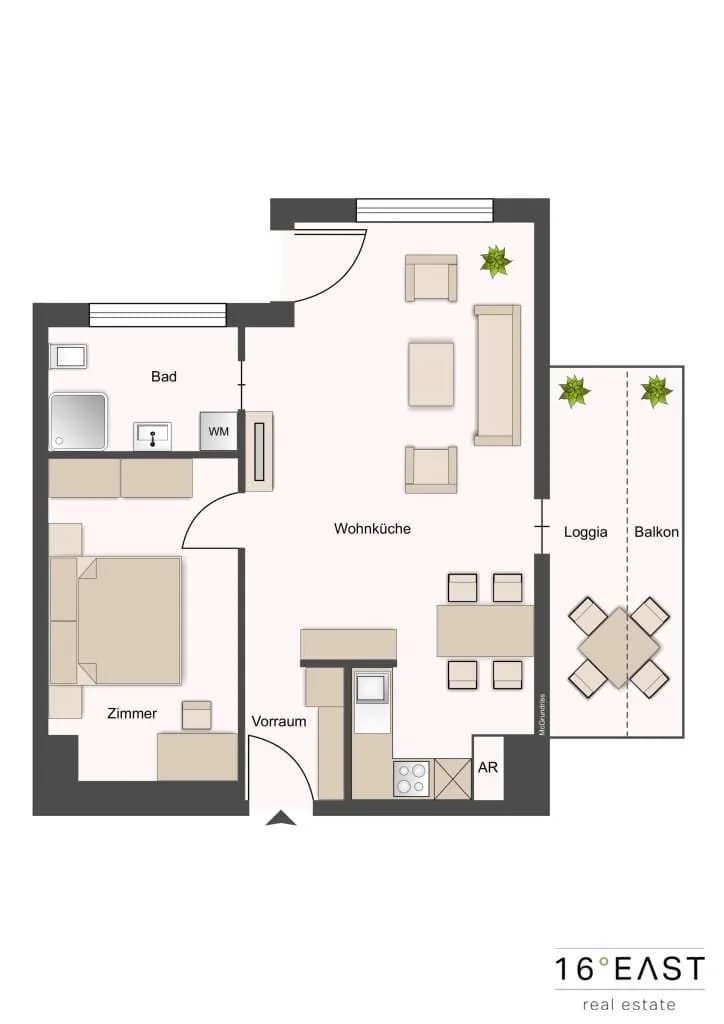 2-Zimmer-Wohnung kaufen in Wien – 50 m², € 290.000 – Bild 6 von 7