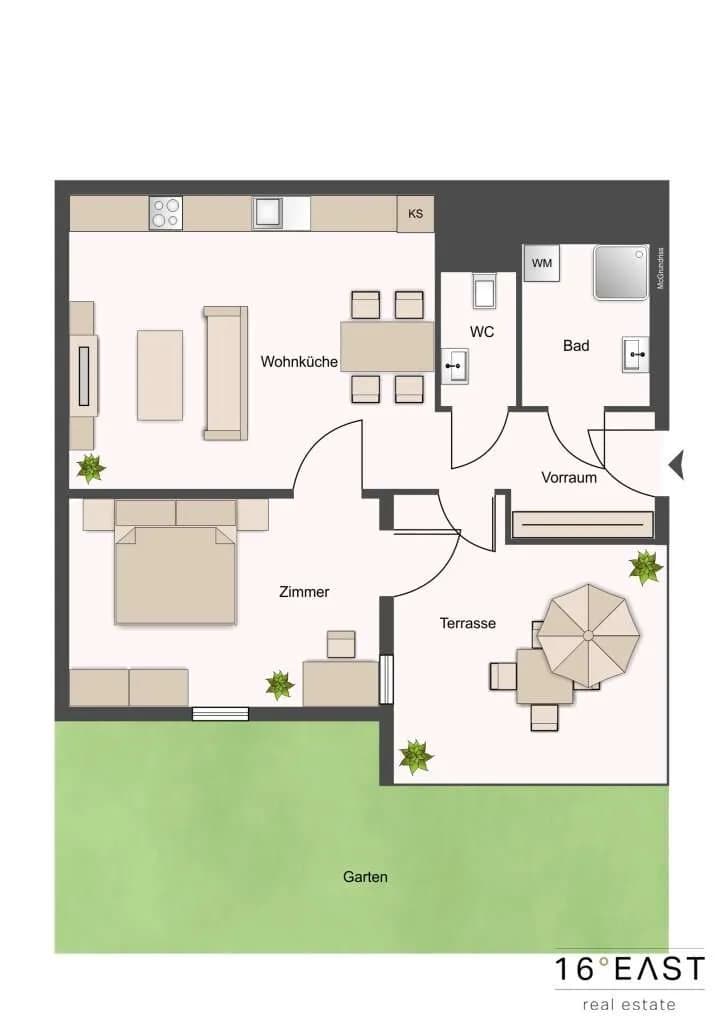 2-Zimmer-Wohnung kaufen in Wien – 50 m², € 290.000 – Bild 6 von 6