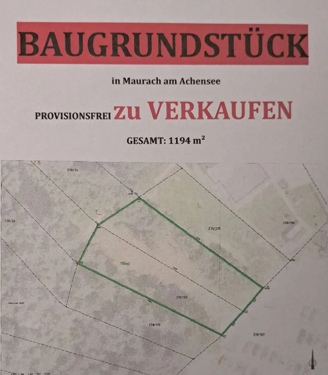 Grundstück kaufen in Schwaz – 1 194 m², € 1.234 – Bild 2 von 4