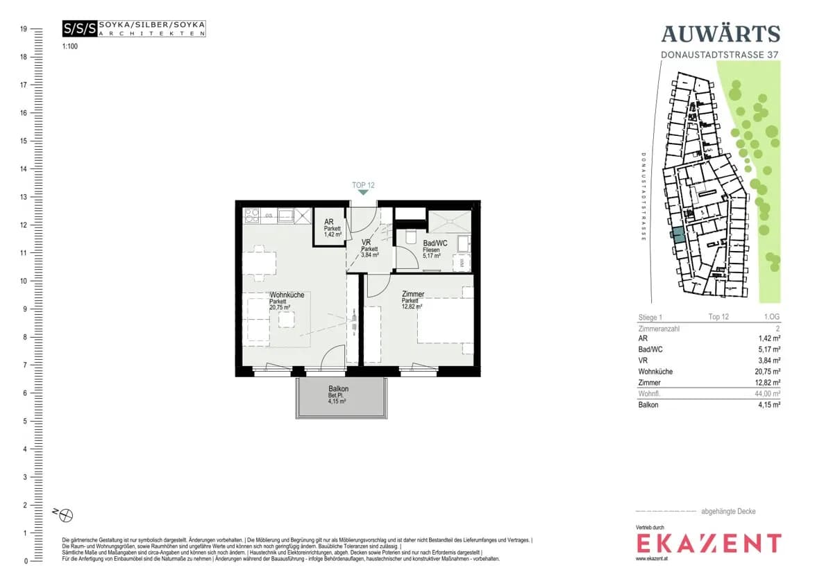 2-Zimmer-Wohnung mieten in Wien – 44 m², € 1.080 – Bild 8 von 8