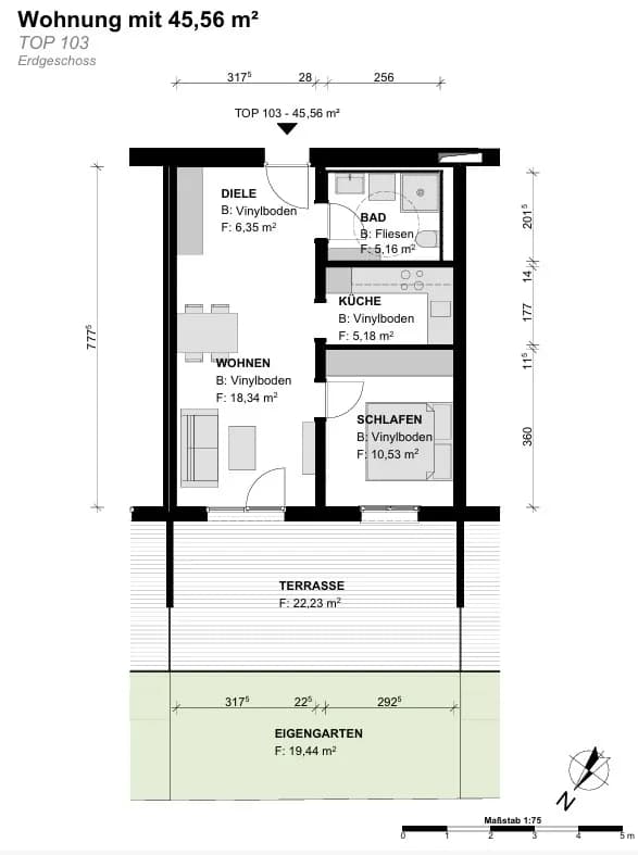 2-Zimmer-Wohnung kaufen in Gmunden – 45,56 m², € 207.298 – Bild 19 von 19