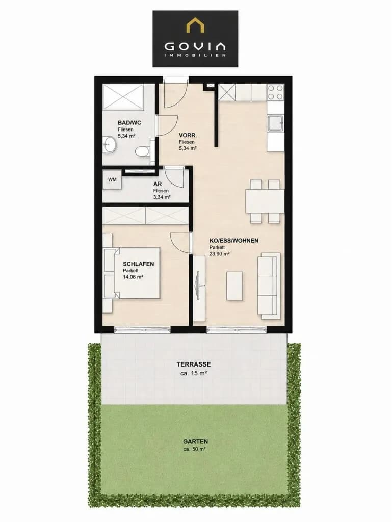 2-Zimmer-Wohnung kaufen in Hallein – 49,72 m², € 395.000 – Bild 12 von 12
