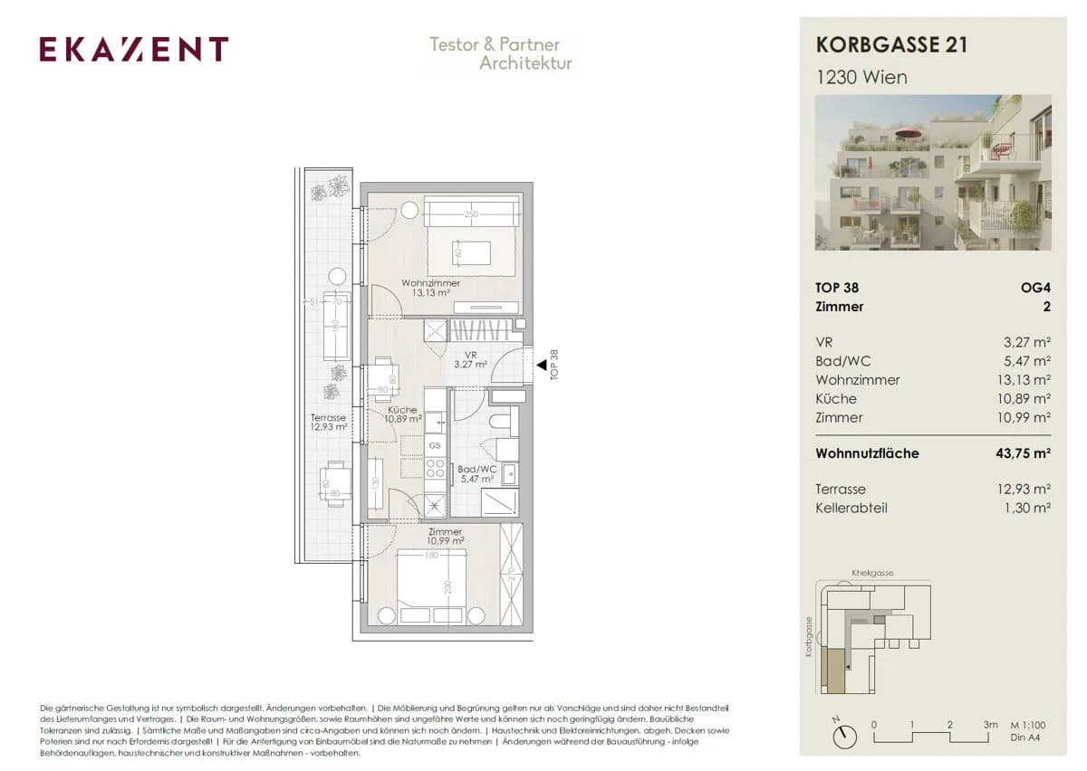2-Zimmer-Wohnung kaufen in Wien – 43,75 m², € 311.000 – Bild 5 von 8
