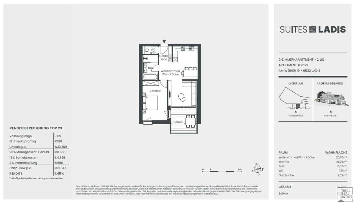 2-Zimmer-Wohnung kaufen in Landeck – 57,61 m², € 489.000 – Bild 10 von 15
