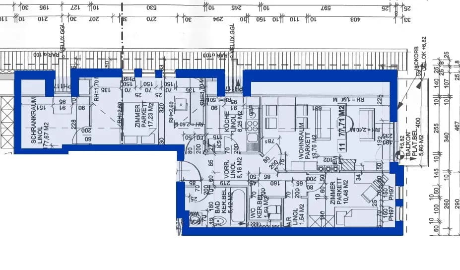 3-Zimmer-Wohnung mieten in Melk – 77,71 m², € 721 – Bild 2 von 2
