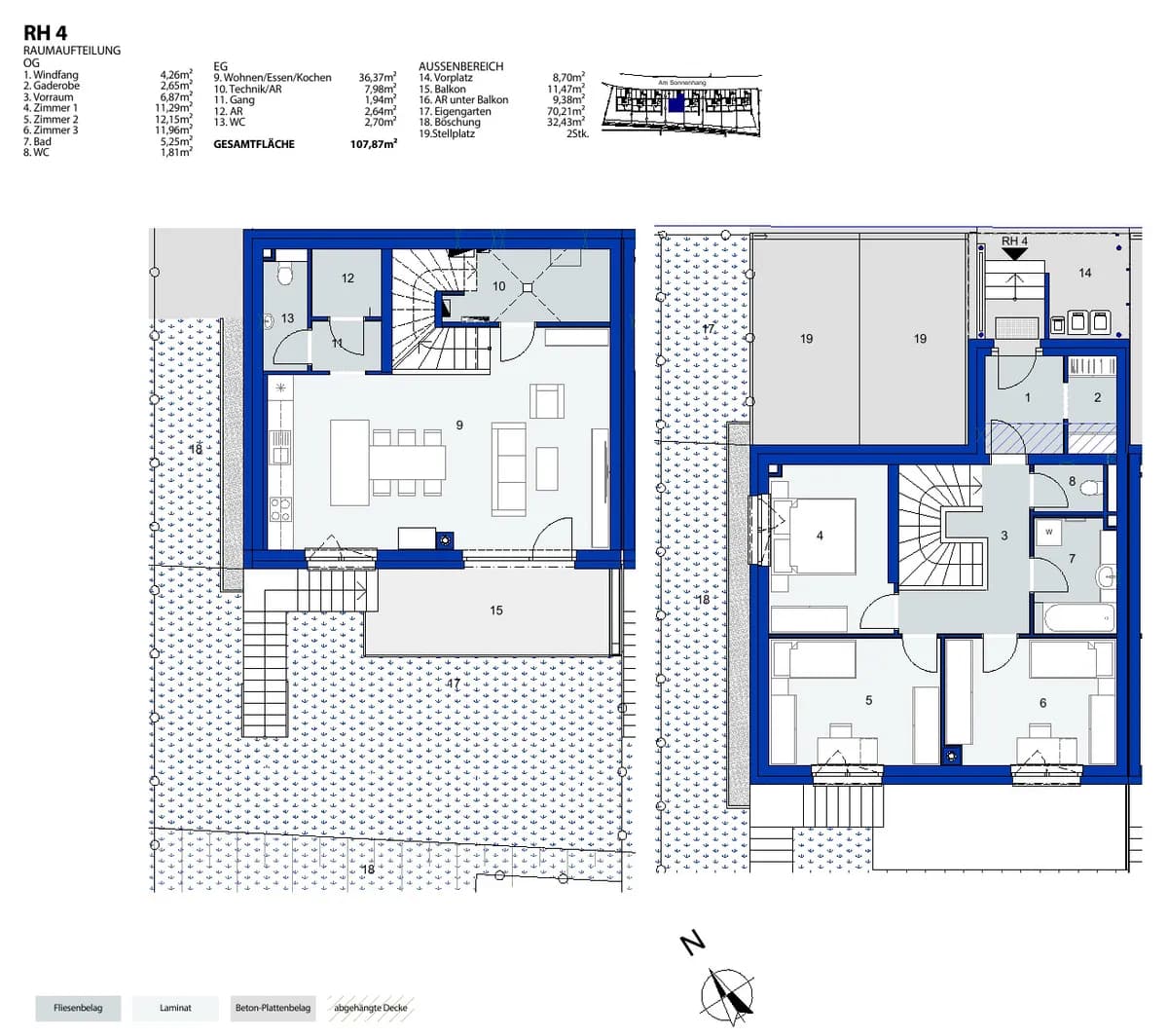 4-Zimmer-Wohnung mieten in Wiener Neustadt Land – 107,87 m², € 1.093 – Bild 2 von 2