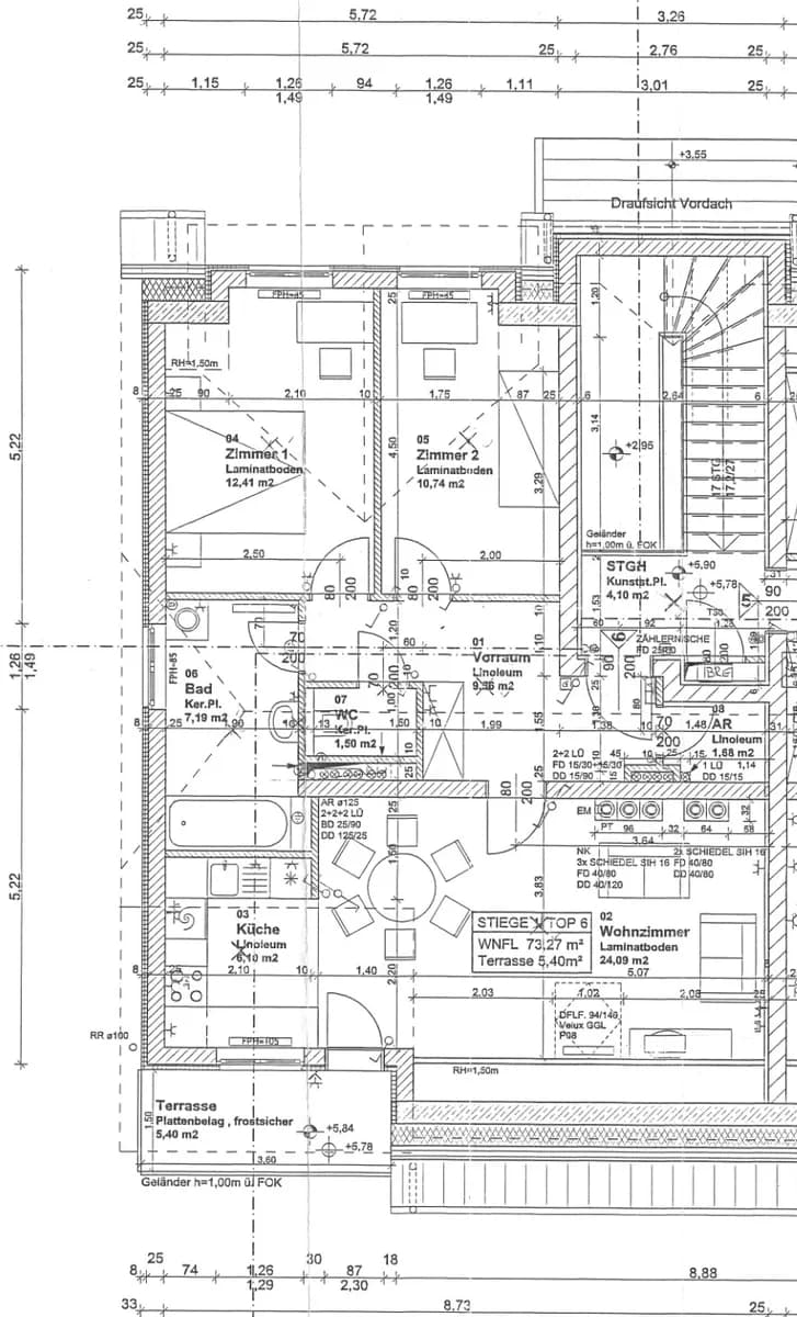 3-Zimmer-Wohnung mieten in Melk – 73,09 m², € 699