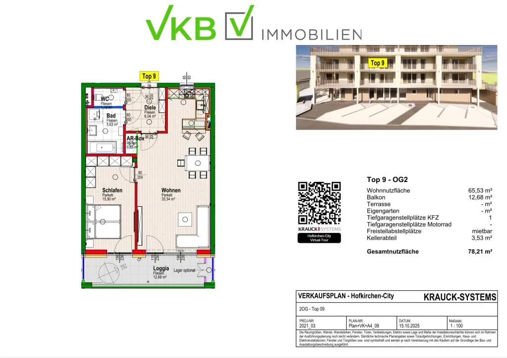 Wohnung kaufen in Linz Land – 65,53 m², € 314.200 – Bild 18 von 26