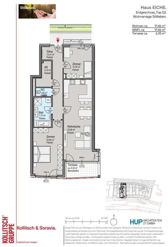 3-Zimmer-Wohnung kaufen in Mödling – 91,46 m², € 452.800 – Bild 9 von 9