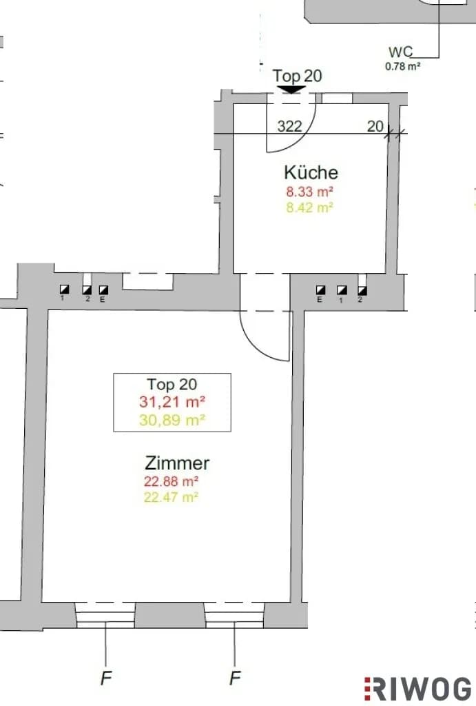 1-Zimmer-Wohnung kaufen in Wien – 31,21 m², € 80.000 – Bild 12 von 12