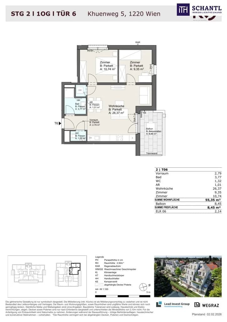 3-Zimmer-Wohnung kaufen in Wien – 55,35 m², € 322.252 – Bild 31 von 31