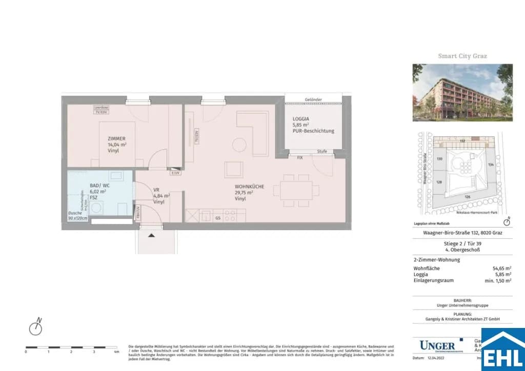 2-Zimmer-Wohnung mieten in Graz – 54,62 m², € 861 – Bild 26 von 26