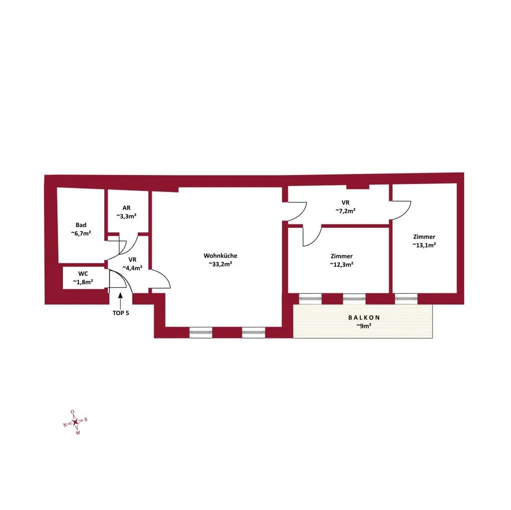 3-Zimmer-Wohnung kaufen in Wien – 82 m², € 948.000 – Bild 3 von 4