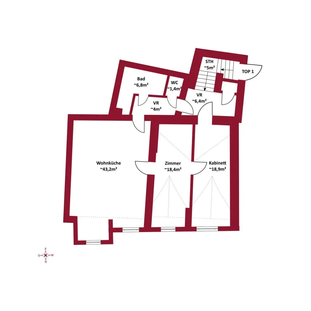 3-Zimmer-Wohnung kaufen in Wien – 104,09 m², € 798.000 – Bild 2 von 3